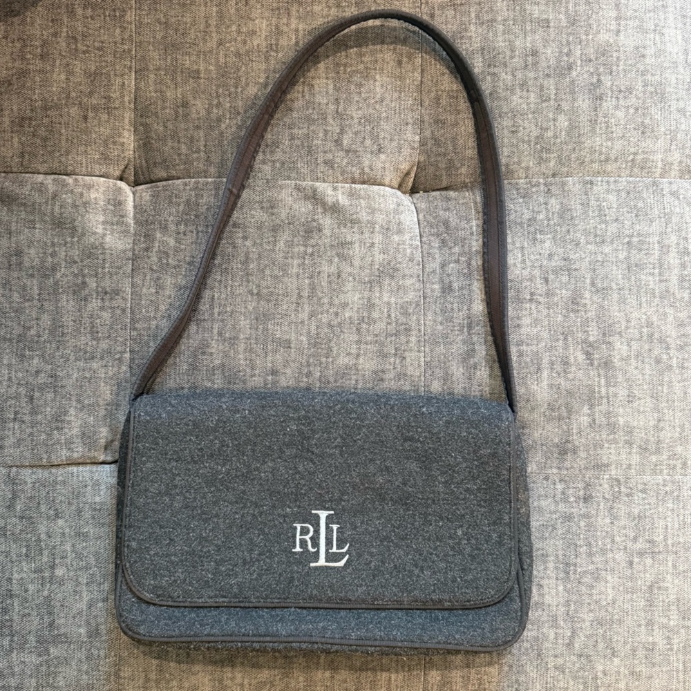 Vintage Lauren Ralph Lauren Grey Wool Purse